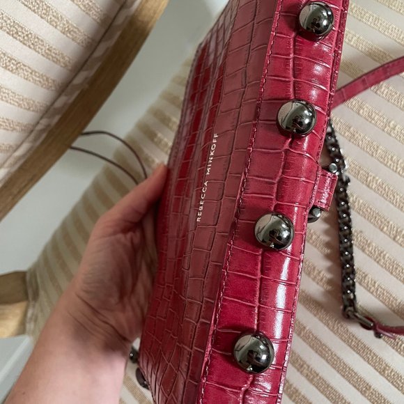New Rebecca Minkoff Mini M.A.C. Crossbody RARE Cardinal Red (MSRP $228) - Picture 7 of 11